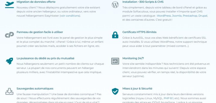 easyhoster service d'hebergement