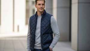 homme quiporte une doudoune